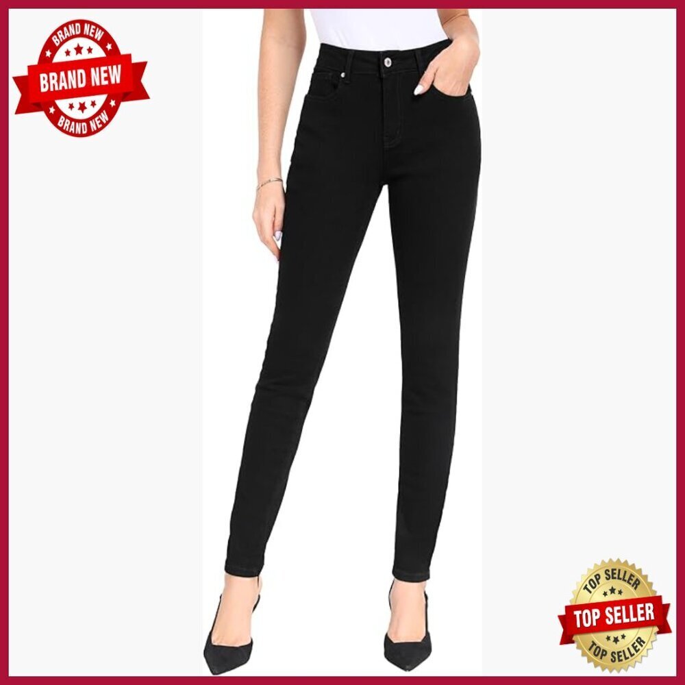 Tall Women's Skinny Jeans 32/34/36 Inseam Mid-Rise Stretch Denim Pants